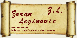 Zoran Leginović vizit kartica